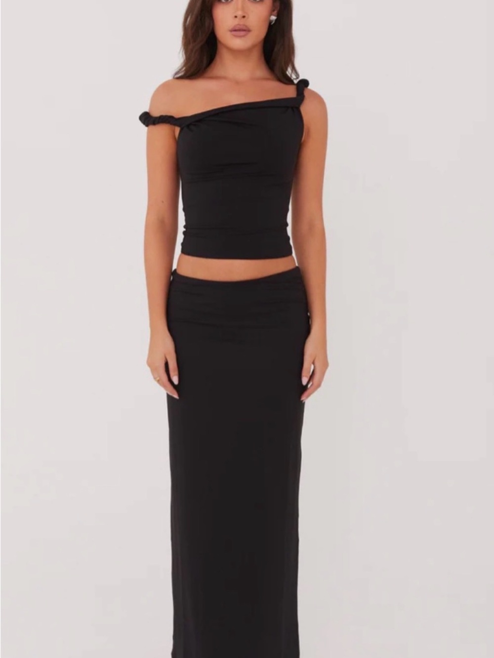 Peppermayo Black Maxi Skirt Set